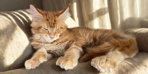 allevamento maine coon polidattile gattina rossa